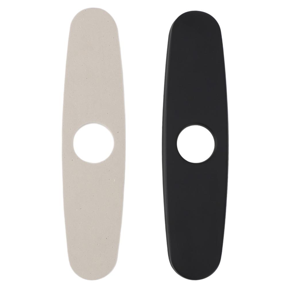 Matte Black Sink Hole Cover 10 Inch Faucet Base Plate Durable Faucet Hole Cover Plate Kitchen Oval Shape