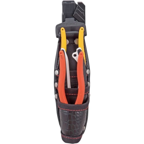 Tajima Safe System Detachable Tool Holder, Crocodile, 3-Hole, High-Strength, Flexible, Durable Synthetic Leather, SFKSG-P3. Easy to attach and detach.