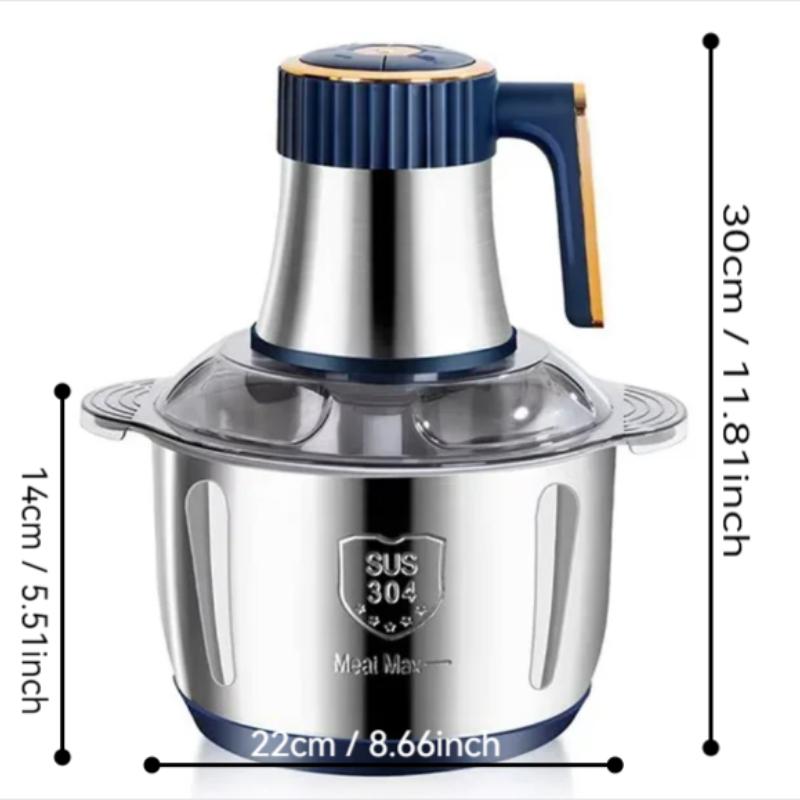 5L Electric Meat Grinders Multi-Function Stainless Steel Blender Food Crusher Five-speed Vegetable Slicer Processor Chopper
