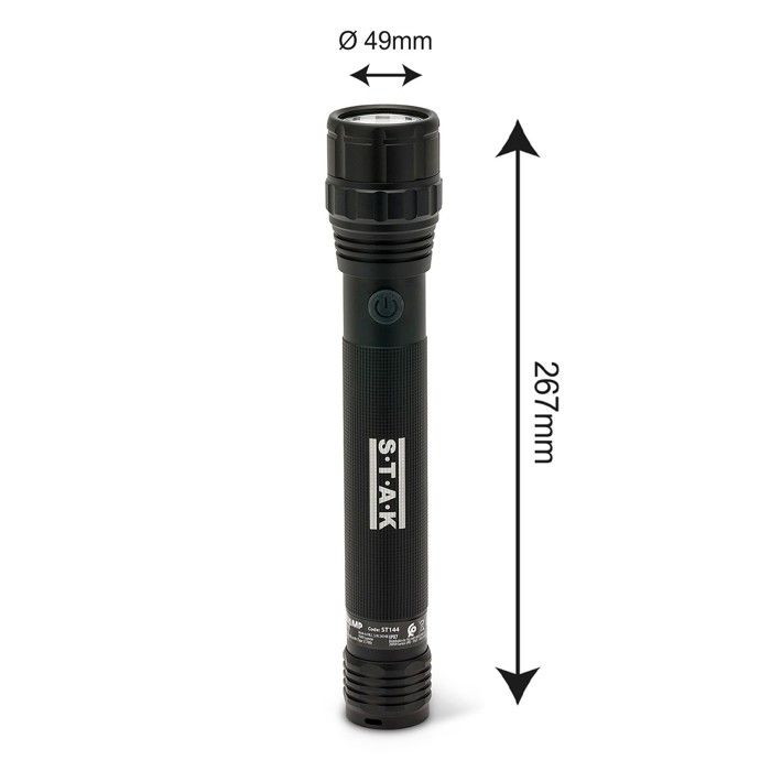 Lampe de poche - MAMBA - 5000 lumens - Rechargeable - Étanchéité IPX7