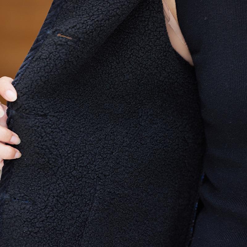 Women's 50+ Plaid Plus Velvet Warm Coat - Lightweight Autumn/Winter Cotton Jacket