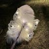 Dog Fairy Wings Light Up Butterfly Wings Pet Costume Embroidered Butterfly Wings with Lights for Parties