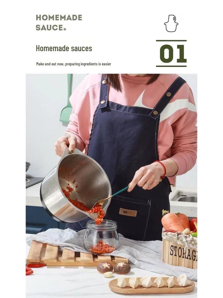 5L Stainless Steel Multifunctional Electric Meat Grinder & Food Processor with Four Blade Sets