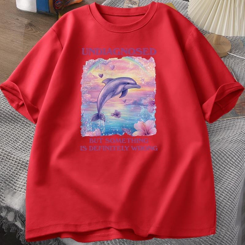Undiagnosed But Something Is Wrong Tshirts Women Casual Cotton Short Sleeve Tshirt Harajuku Graphic T Shirts Streetwear Tees