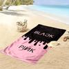 BlackPink Print Beach Towel, Large Soft Quick Dry Towel for Beach Camping Swimming