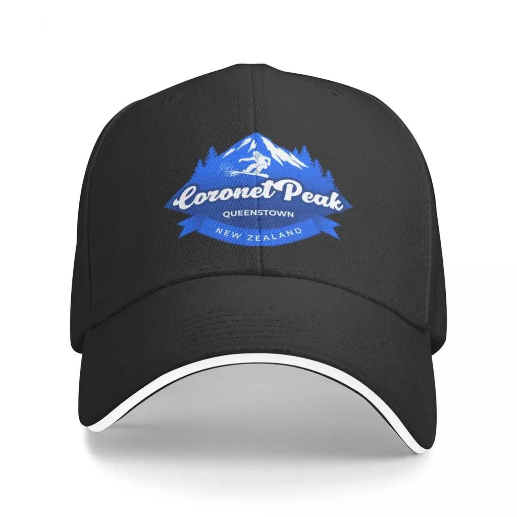 Coronet Peak, Queenstown, Nový Zéland Kšiltovka Vlastní čepice černý buřink pánská luxusní dámská