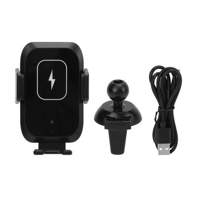 Chargeur de voiture sans fil 2 en 1 Support de téléphone à serrage automatique Rétractable Rotation à 360 degrés pour