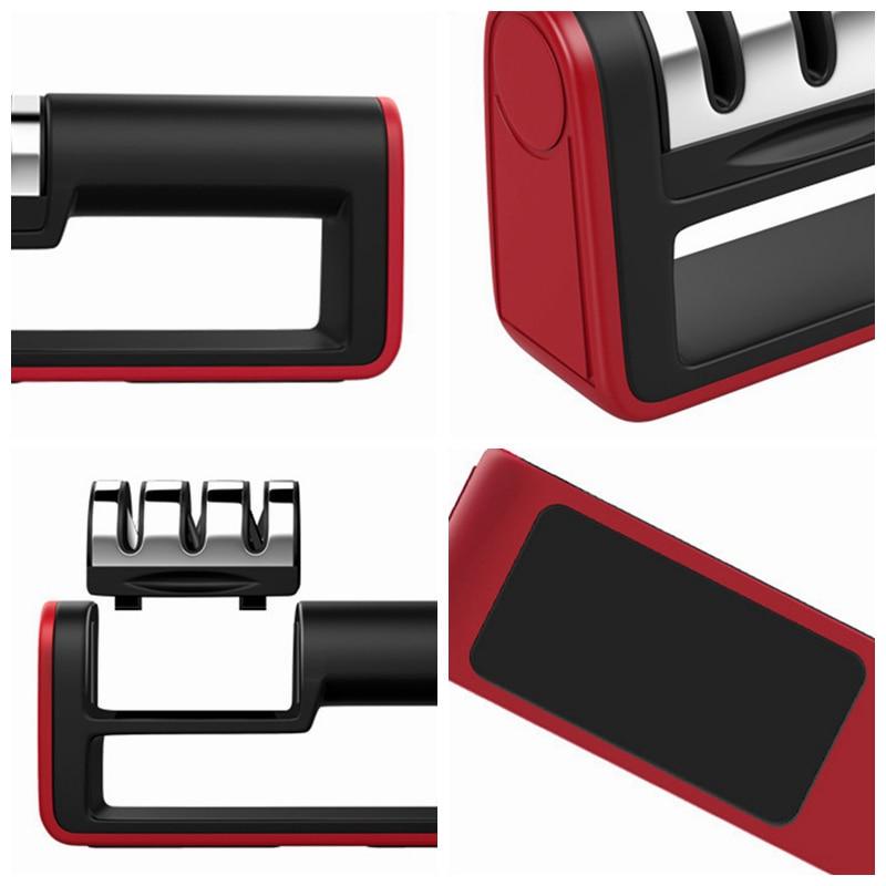 Haushaltsmesserschärfer Küche Multifunktionaler dreiteiliger Schneider Diamantschneider Schärfen