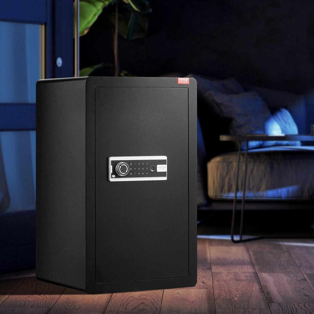 Einzeltür 3,5 cu.ft Tresor mit Schlüsselschloss, Passwort & Fingerabdruck Schwarz