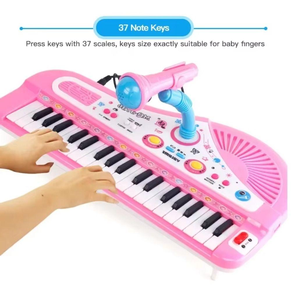 Simulation 37 Key Piano Musical Toy Plastic Kids Electronic Piano  Intelligent Development