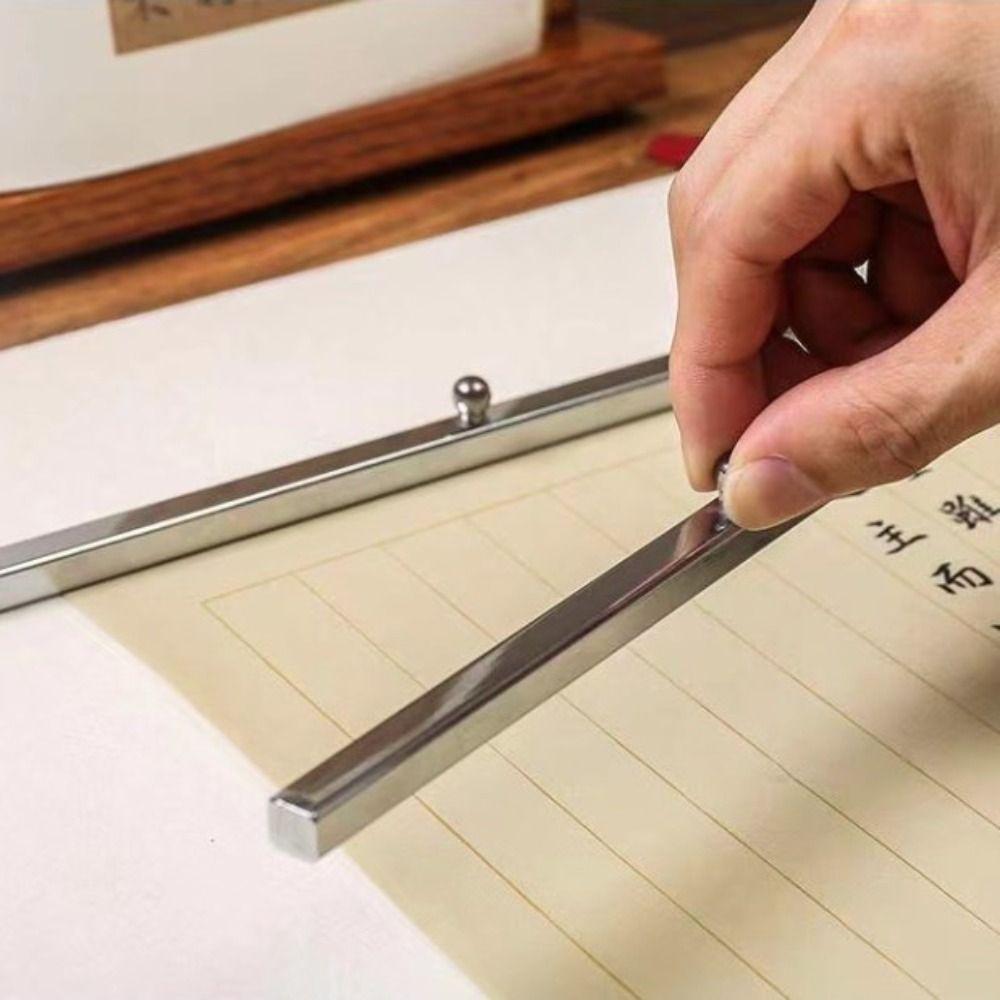 

2 шт. Портативные чугунные пресс-папье Ретро инструмент для каллиграфии Креативный китайский пресс-папье Художественные принадлежности 21.5x0.9cm-B