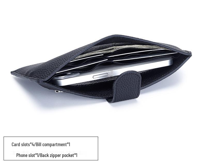 Top Grain Cowhide Women's Ultra-Thin Long Leather Phone Wallet 2025