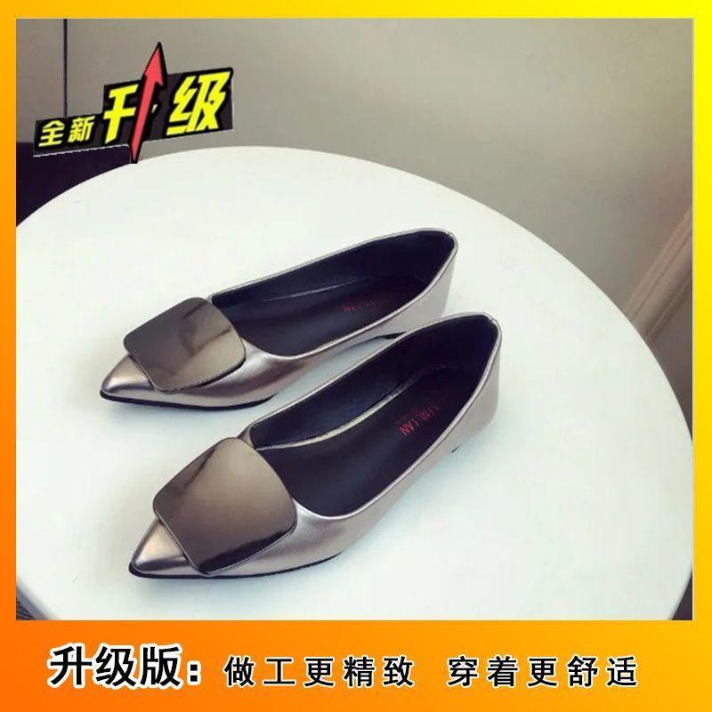 Soft-soled Shallow-mouth Flat-heeled Flat Shoes for Women's 2025 Spring and Autumn New Pointed-toed Flat-soled Single Shoes Versatile Women's Shoes S
