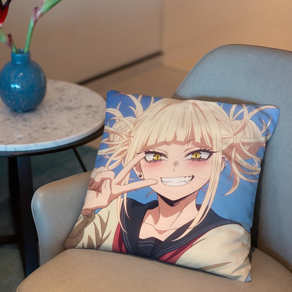 My Hero A-Academia H-Himiko Toga Cushion Cover 2-in-1 Reversible Plush Pillow Cover | Car/Sofa/Bed | Perfect Gift