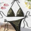 European & American Retro Lace-Up Three-Point Bikini - Sexy Beach Vacation Style for Women