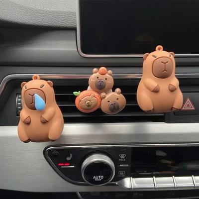 Car Air Freshener Cartoon Kapibala Ornament Decoration Air Outlet Perfume Diffuser Outlet Fragrance Auto Interior Accessories