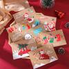 24 Sets Of Christmas Cards, Christmas Gift Cards, Cute Cartoon Folding Cards, Blessing Messages, Cassette Envelopes