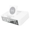 10W Digital Alarm Clock One Button Lifting LED Mirror Electronic Clock with 10W Wireless Charging for Bedroom