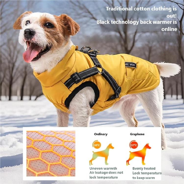 Large Dog Cotton Coat Waterproof Windproof Comfort 2 Leg Clothes Thicken Warm Jackets for Outdoor Walking Running