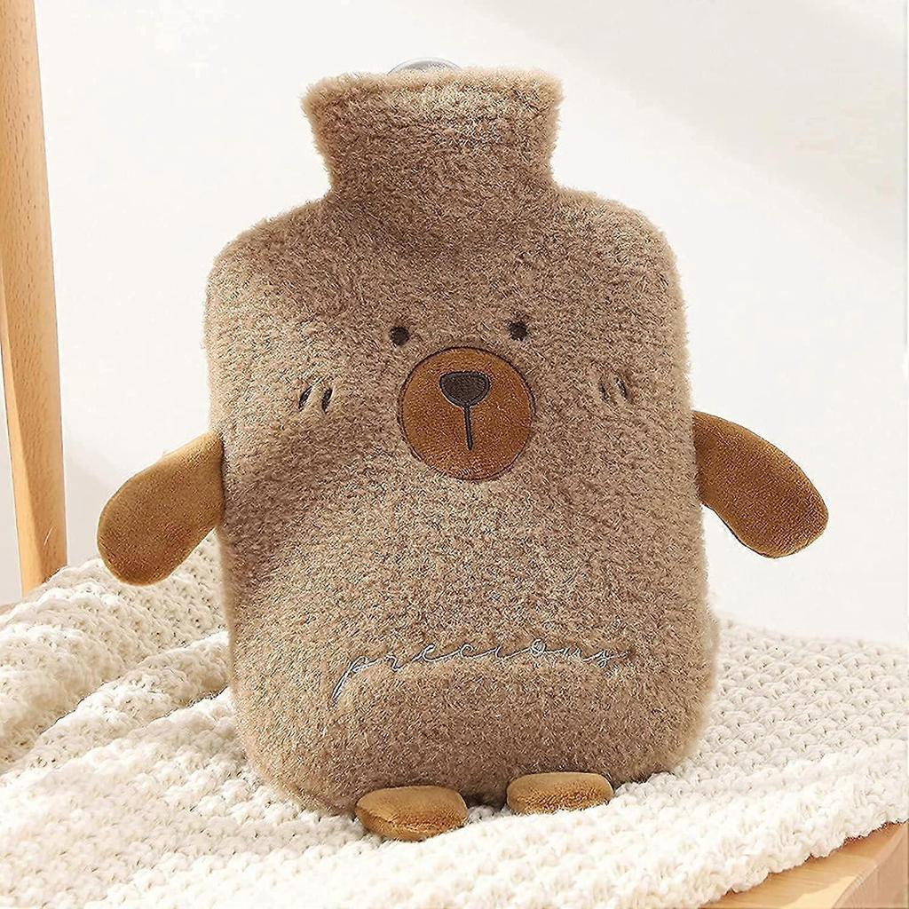 Thermos with Soft Lid - Large 1 Liter Fluffy Thermos - Bed Bottle for Kids and Adults - Thermos with Fluffy Lid