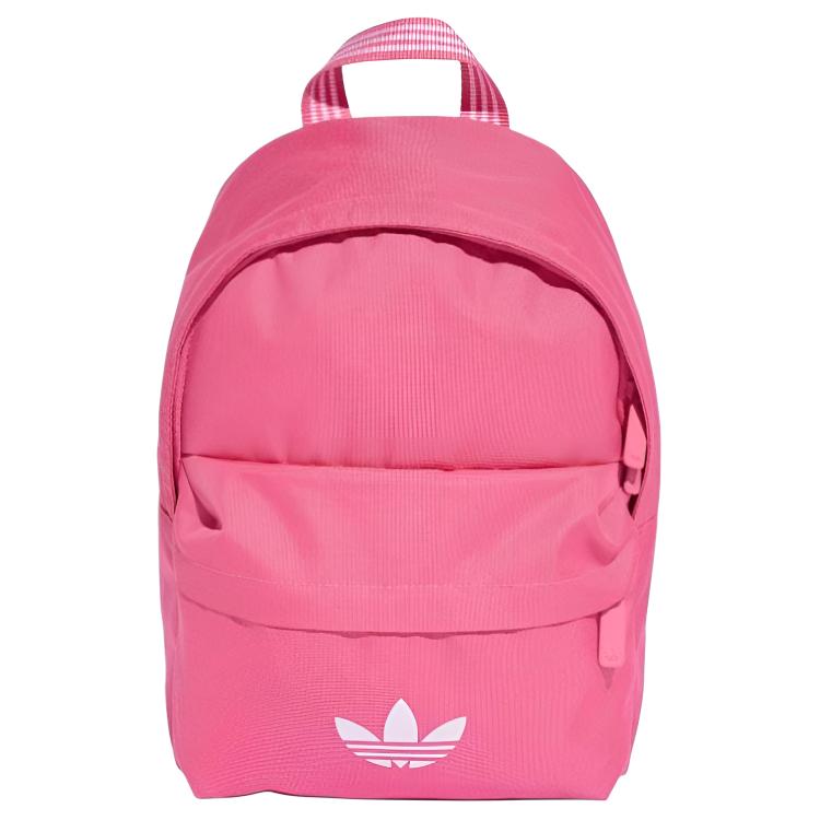 Adidas Adicolor 11.4L Logo Polyester Backpack Small Women backpack Pink White JX0218 Pink & White