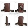 Small Crossbody Bag For Men Genuine Leather Shoulder Sling Bag With Card Holder Waist Pack For Cellphone