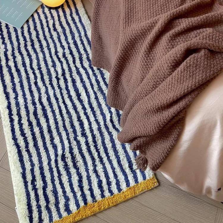 Alfombra de Noche Dormitorio Engrosamiento Cojín de Sofá Delante de la Cama Cojín para Ventana Mirador Alfombra de Piso de Baño