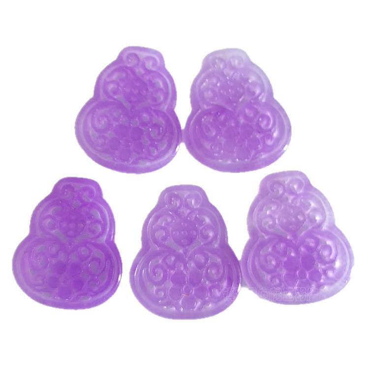 Purple Gourd Carved DIY Jade Jewelry: Pendants, Earrings, Hairpins, Loose Beads.