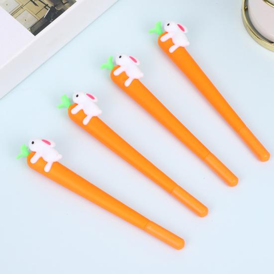Süßer Hase Karottenform Gelstifte Glattes Schreiben Cartoon Tinte Stifte zum Notieren Und Für die Schule Lustige Tier Neuheit Stifte für Teenager Und Büro