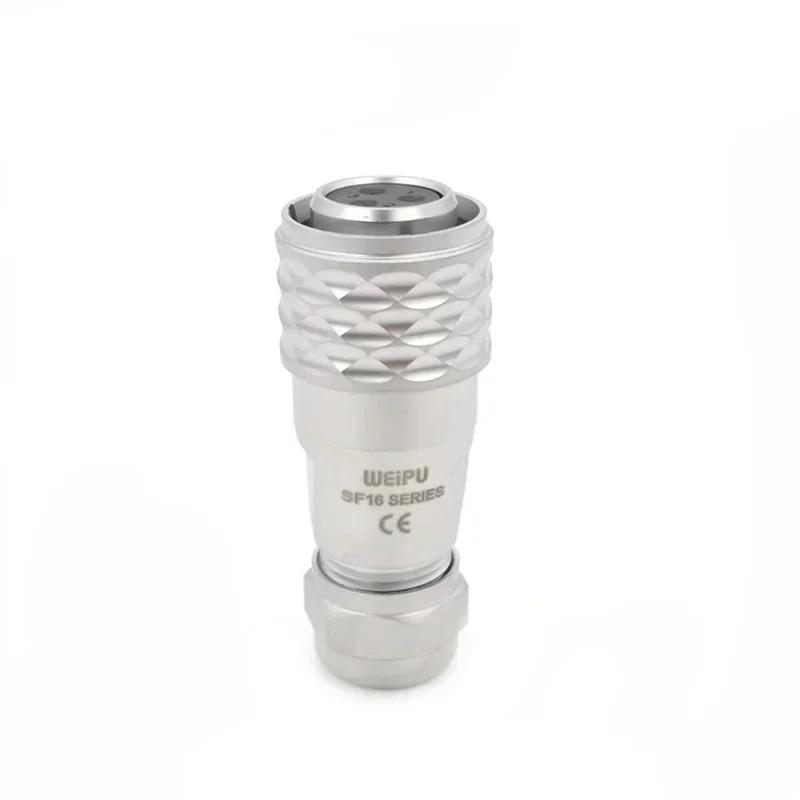 WEIPU SF16 SF1610/S SF1613 Industrial Waterproof IP67 Electrical Connector M16 2 3 4 5 7 9 10Pin Adapter Female Plug Male Socket