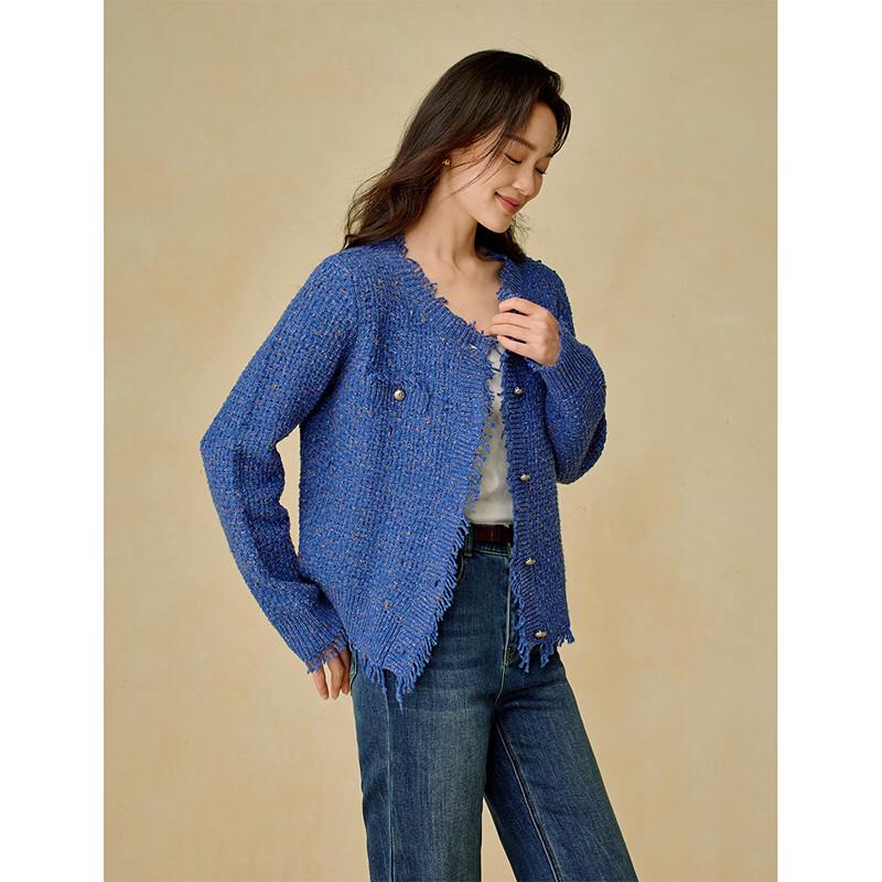 INMAN Tweed-Style Textured Knit Sweater