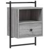 Table de chevet murale - Maison Exclusive - Sonoma gris - 40x30x61 cm - 1 tiroir