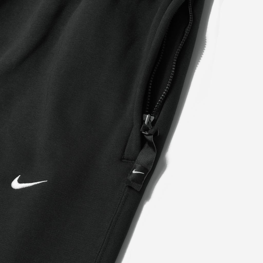 Nike Einfarbige mittelhohe Sport-Freizeithose mit Kordelzug für Herren Schwarz FN3343-010
