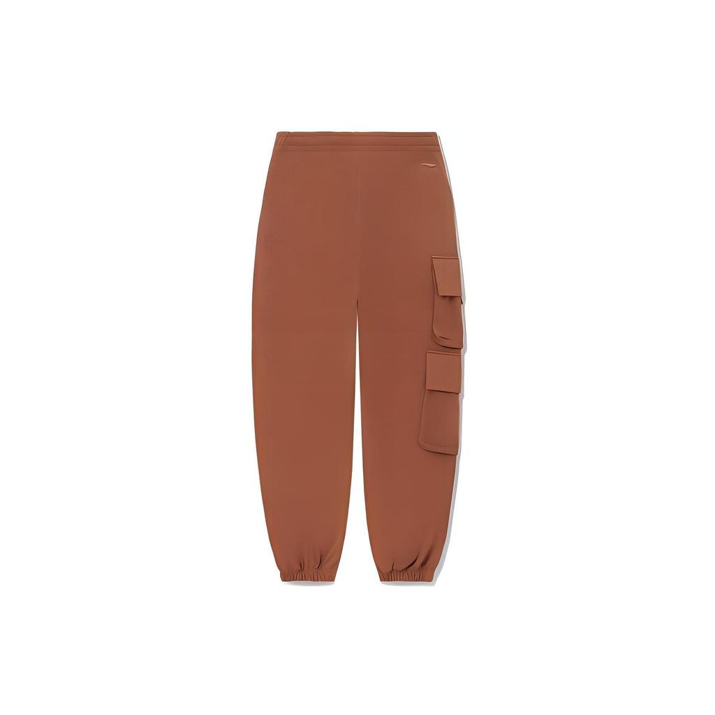 Li Ning X Disney Tigger Series Letter Embroidery Side Pocket Loose Cuff Casual Pants Men Pants Mumbai-Brown AKLS479-3