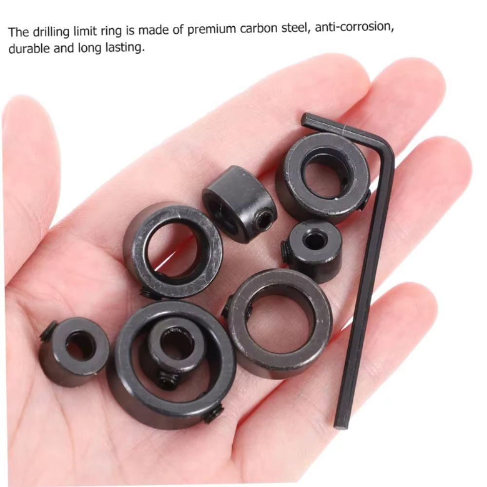 Adjustable Depth Limiter Ring Steel Shaft Positioner Accessories Hole Guide Woodwork Tools