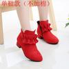 New Winter Girls' Boots High-Heeled Non-Slip Short Boots with Fleece Lining Elegant Casual Girls' High-Heeled Shoes