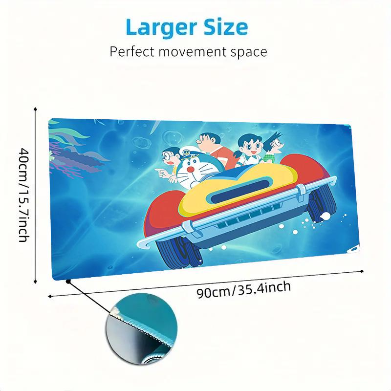 Doraemon3 Print  Cushion Non-slip Laptop Tablet Big Mousepad XXL Mat Mini PC Playmat With Lock edge