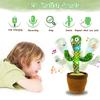 Dansende Cactus 120 Liedjes Speaker Praten Usb Batterij Stem Herhalen Pluche Cactus Danser Speelgoed Praten Pluche Beest Knuffels Voor Kinderen Cadeau
