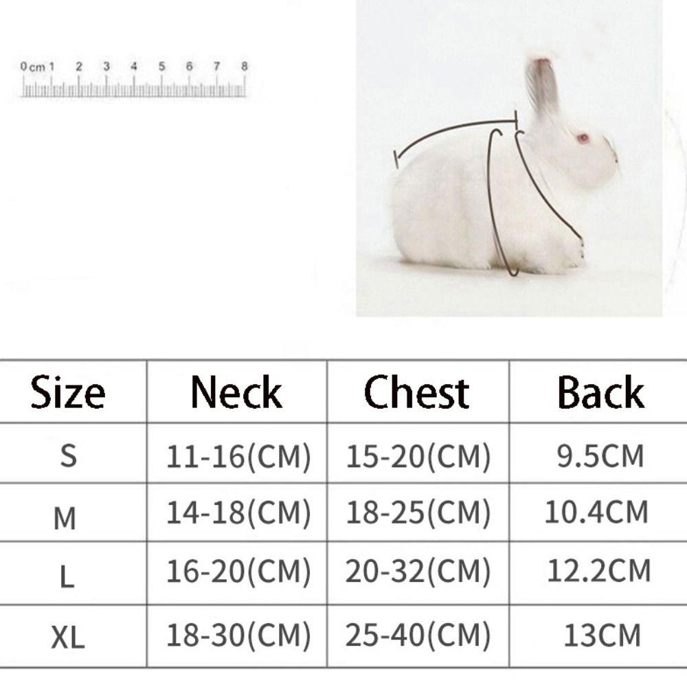 Stylish Rabbit Harness and Leash Set Breathable Pet Chest Strap Pets Supplies Pet Harness  Bunny