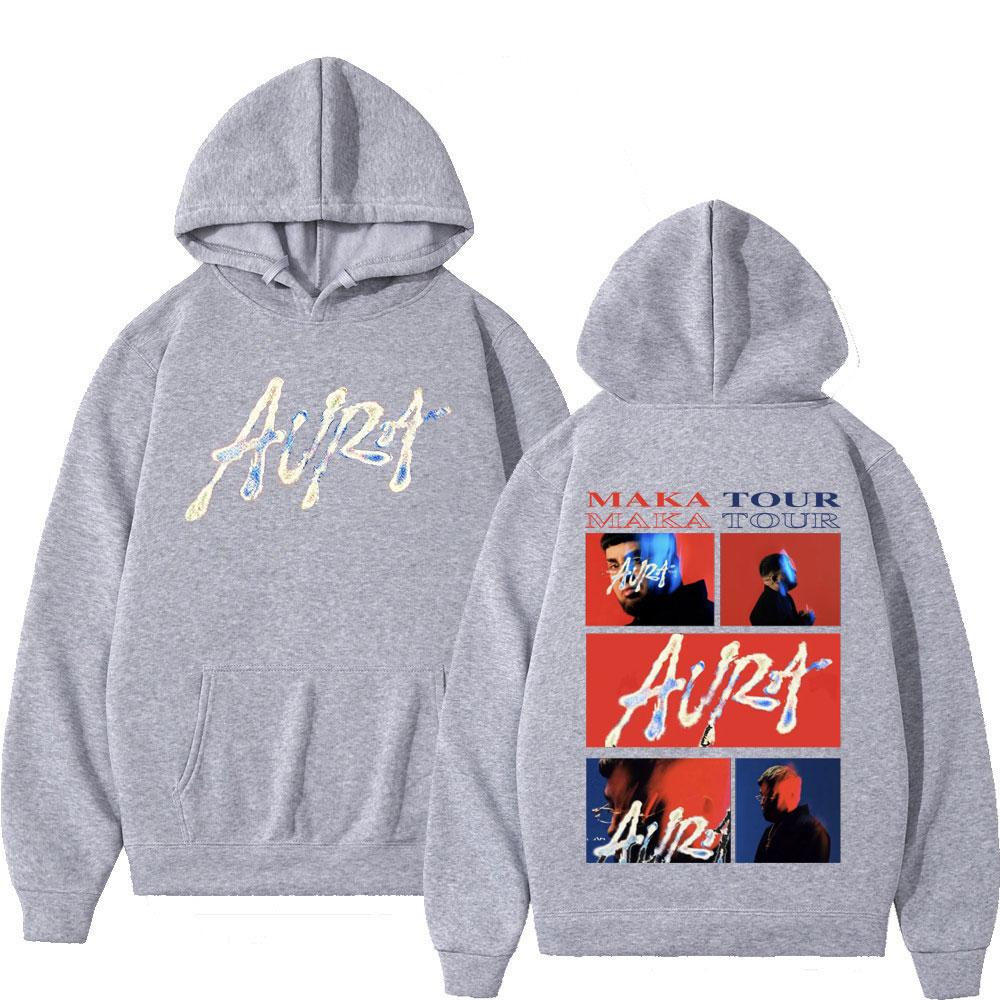 Rapper Maka Aura Tour  Merch Hoodies Men Women Clothing Fashion Hip Hop Hooded Sweatshirts Aesthetic Oversized Hoodie Unisex
