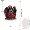 Modern Acrylic Love & Happiness Couple Statue - Romantic Heart-Shaped Rose Design - 2D Flat Acrylic Desktop Ornament