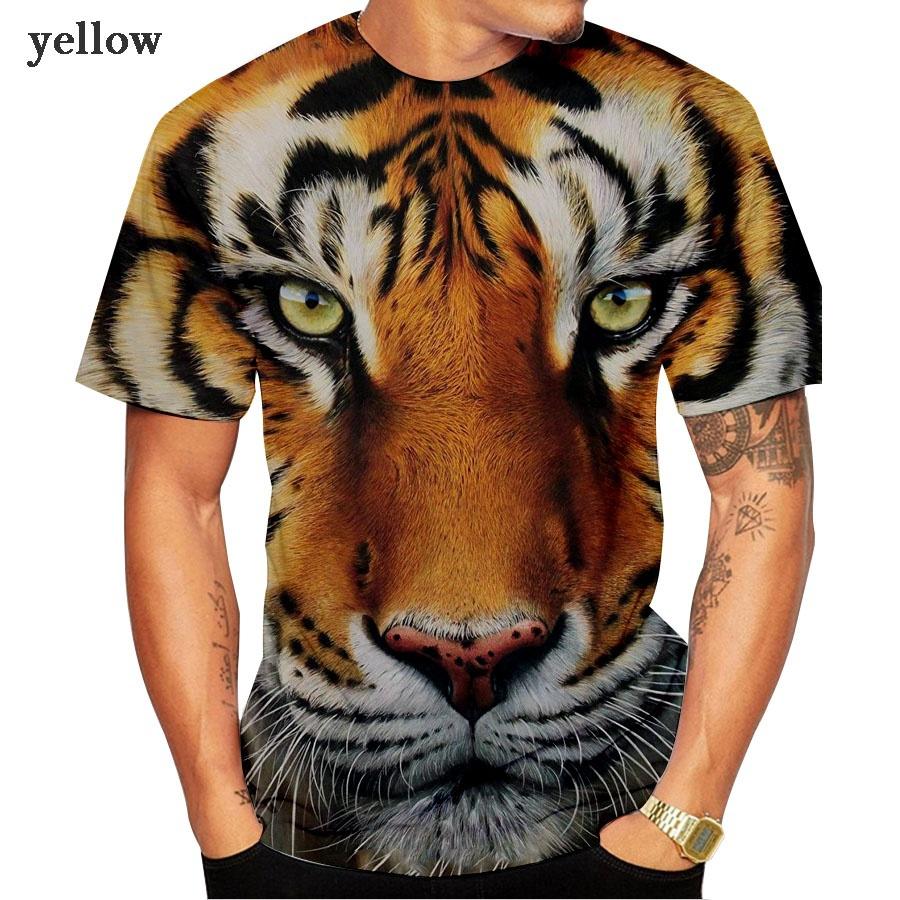 2022 NOU Haine pentru bărbați cu mânecă scurtă Tigru 3d Animal creativ Digital O-neck Tricou cu imprimeu 3D Tigru Femei Topuri XS-5XL