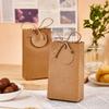 10set With Tag and Rope Candy Box Bread Bag White Candy Biscuit Bag For Guest Gift Gift Bag Brown 7x3.5x11CM