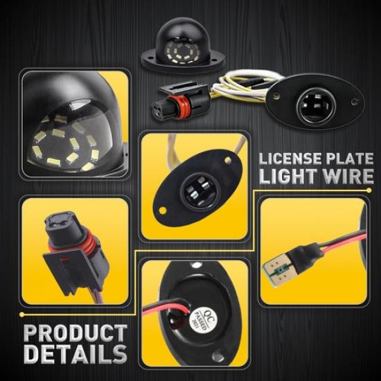 For Dodge 1994-01 RAM 1500 2500 3500 LED License Plate Light Lens Lamp w/ wire