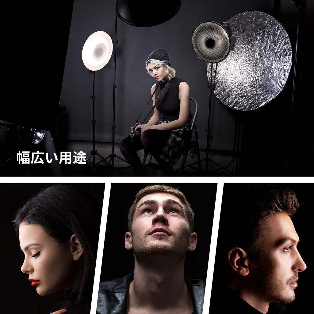 NEEWER Metal Beauty Dish Bowens Mount Reflector Set with White Diffuser and Honeycomb Grid for Strobe Flash Video Light Compatible with Godox AD600