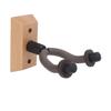 2Pcs Guitar Wall Mount Holder Hook Keeper Stand Solid Wood Base for Electric Ukulele Bass