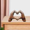 Liebe Herz Hand Figurine Herz-förmige Geste Harz Skulptur Statue Skulptur Home Office Desktop Dekoration Ornament Weihnachten Geschenk