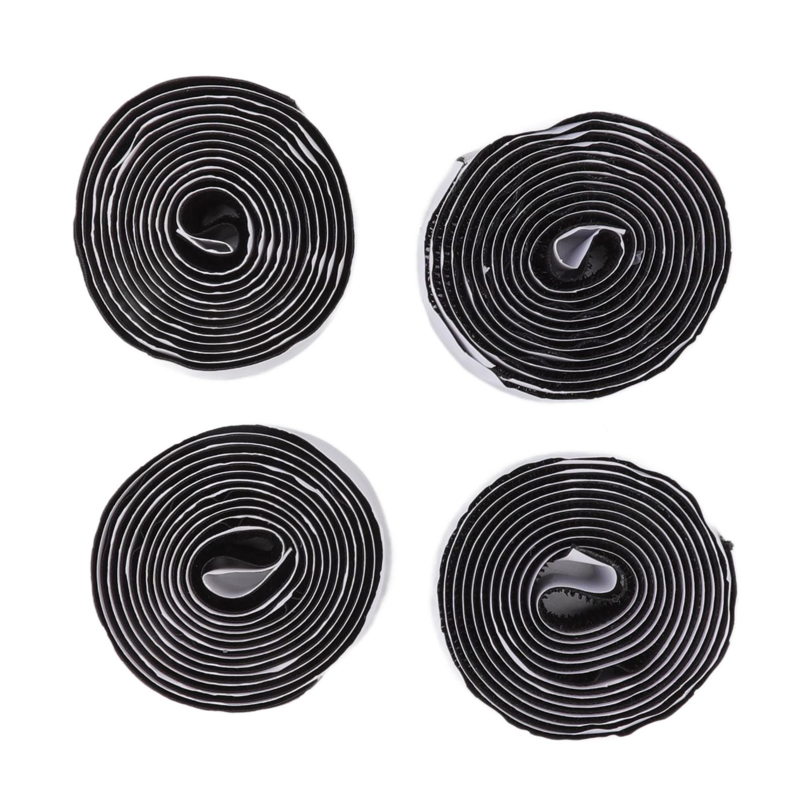 

4PCS Self Adhesive Hook and Loop Tape Polyester Super Viscous Roll Sticky Back Strip for Home Storage