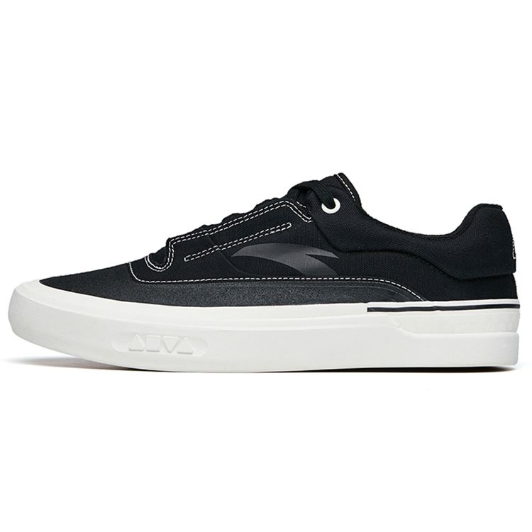 ANTA Men s AT91 Low Top Platform Casual Sneakers Black Off White 112218011S-1 39