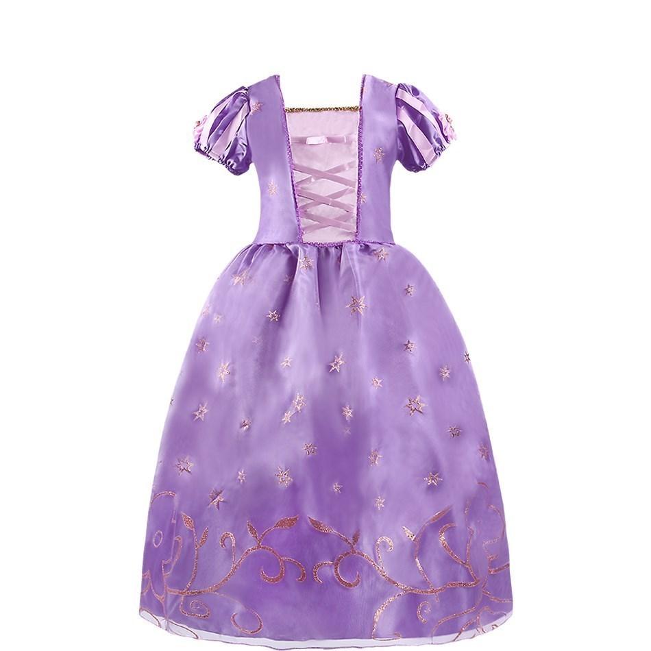 Little Girl Cinderella Dress Rapunzel Belle Halloween Costume Kid Birthday Party Christmas Fancy Evening Dress 2-10 Years